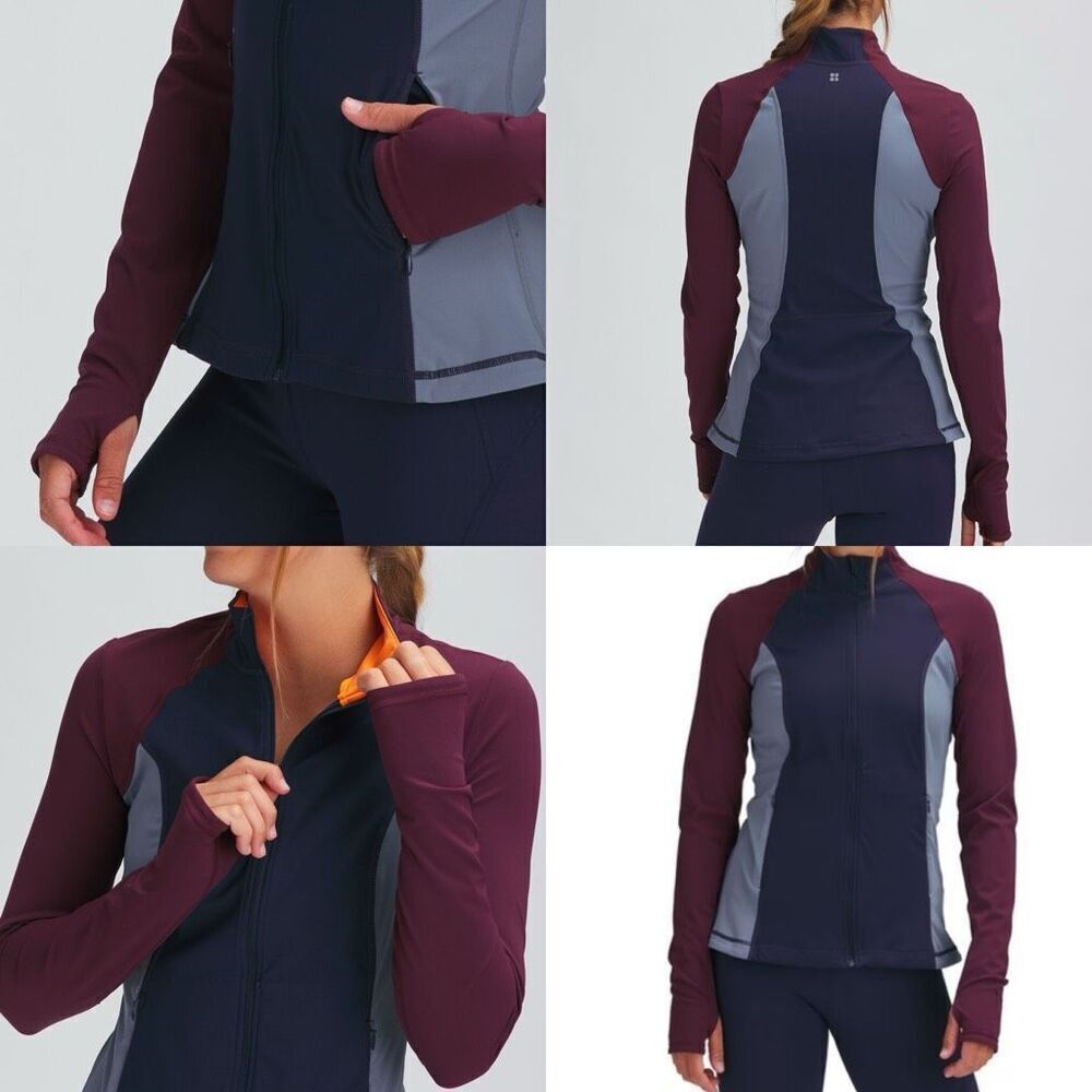 Sweaty Betty Power color block Workout Zip Through Jacket